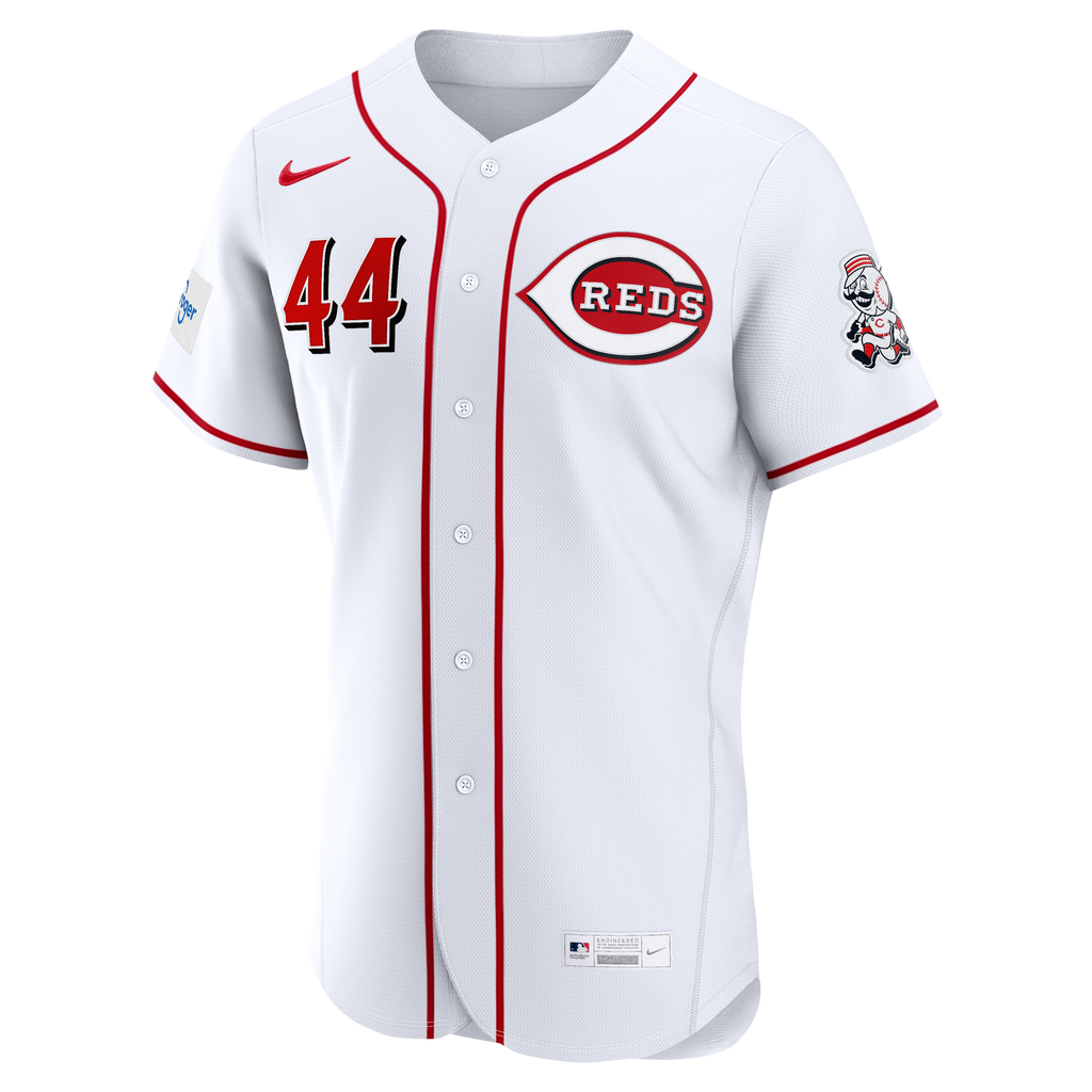 Men's Cincinnati Reds Elly De La Cruz Nike White Home Authentic Sponsor Patch Jersey - 3