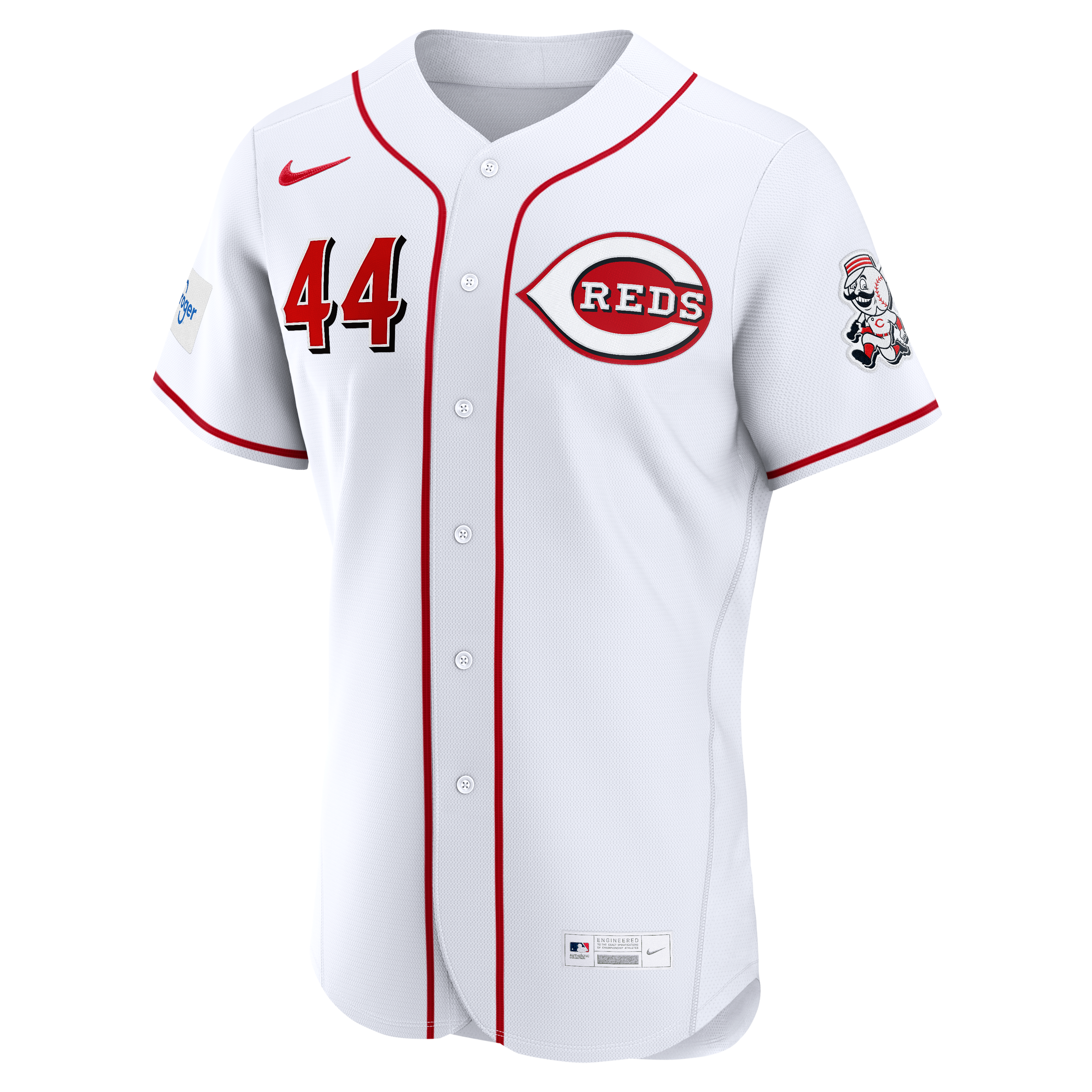 Men's Cincinnati Reds Elly De La Cruz Nike White Home Authentic Sponsor Patch Jersey - 3