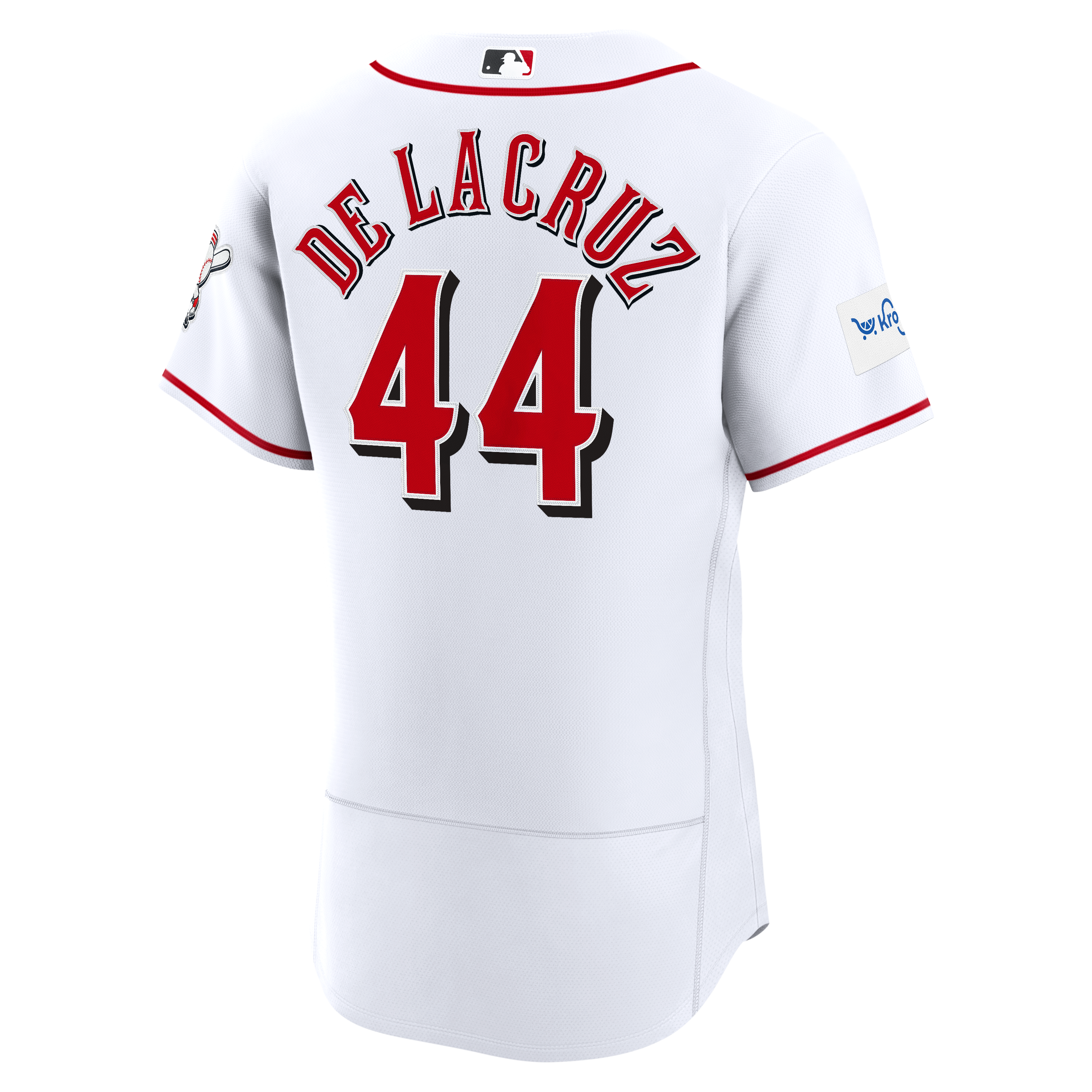 Men's Cincinnati Reds Elly De La Cruz Nike White Home Authentic Sponsor Patch Jersey - 4