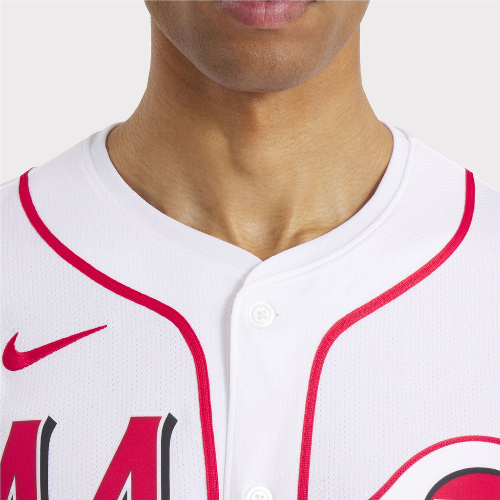 Men's Cincinnati Reds Elly De La Cruz Nike White Home Limited Player Jersey - 9