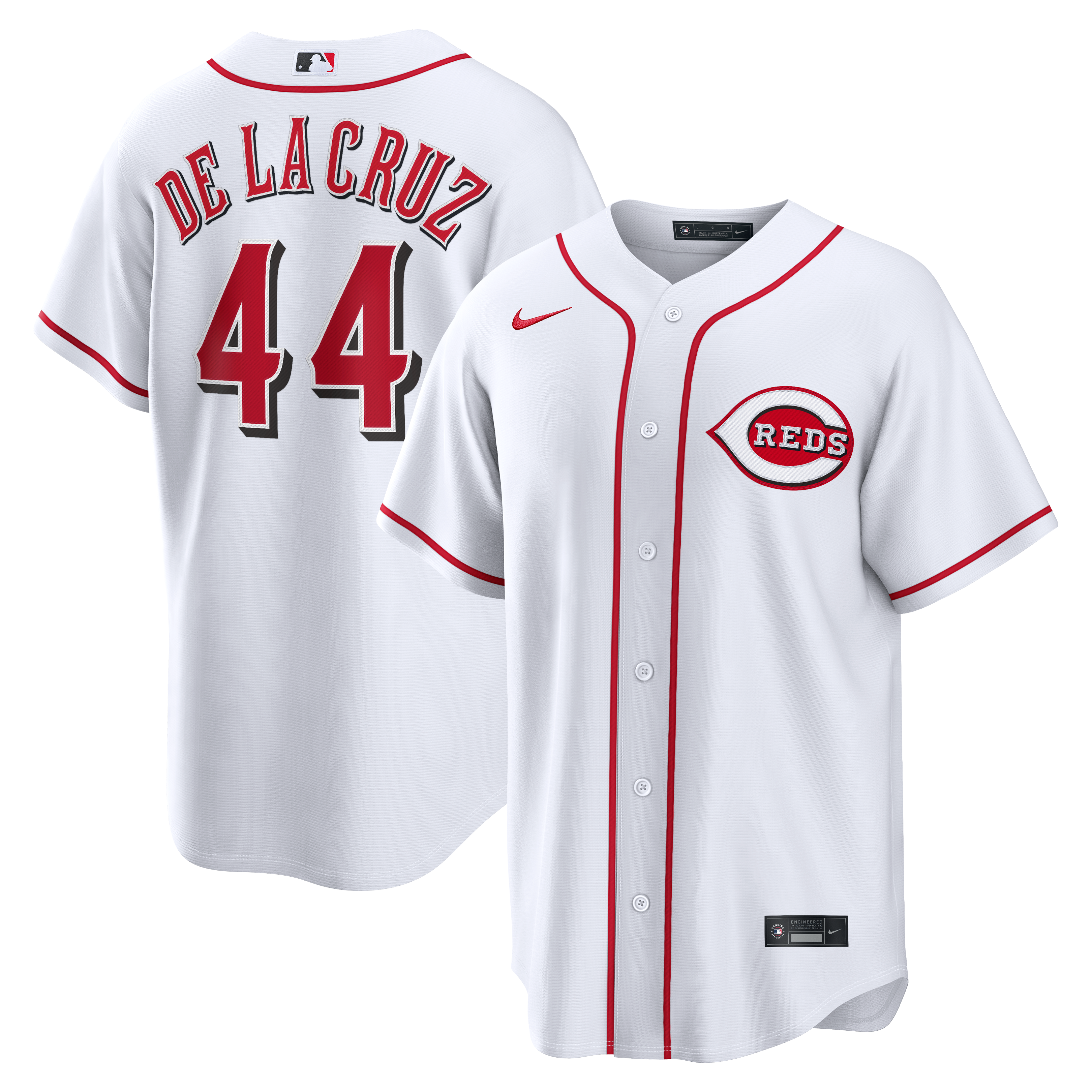 Men's Cincinnati Reds Elly De La Cruz Nike White Home Replica Jersey - 2