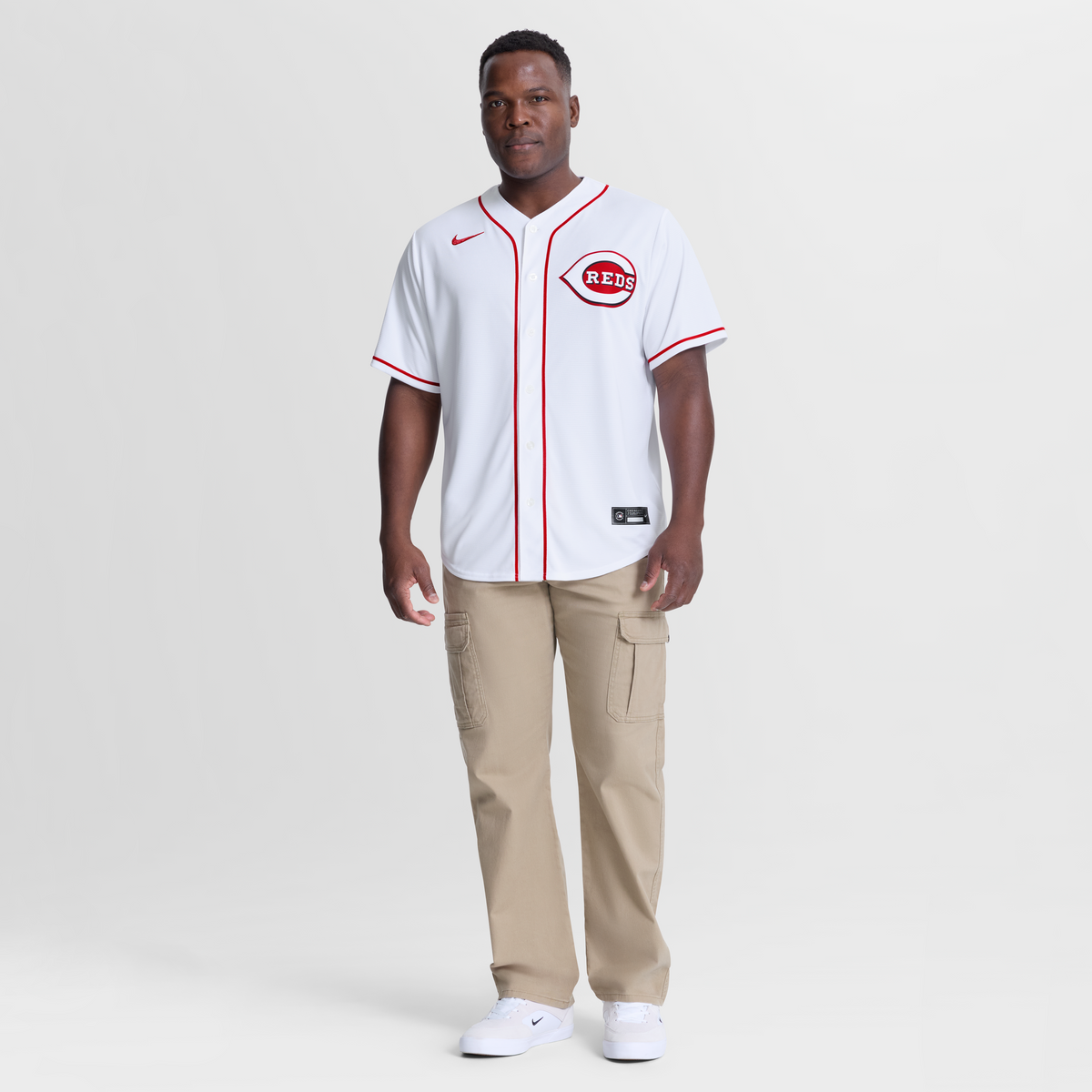 Men's Cincinnati Reds Elly De La Cruz Nike White Home Replica Jersey - 5