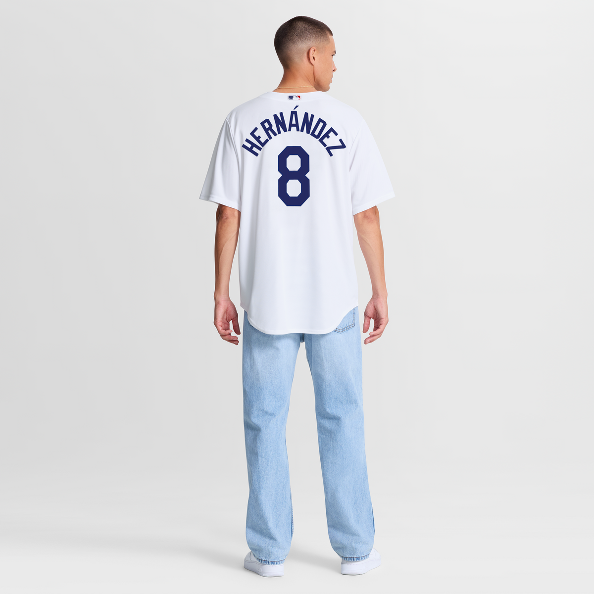 Men's Los Angeles Dodgers Enrique Hernández Nike White Home Replica Jersey - 6