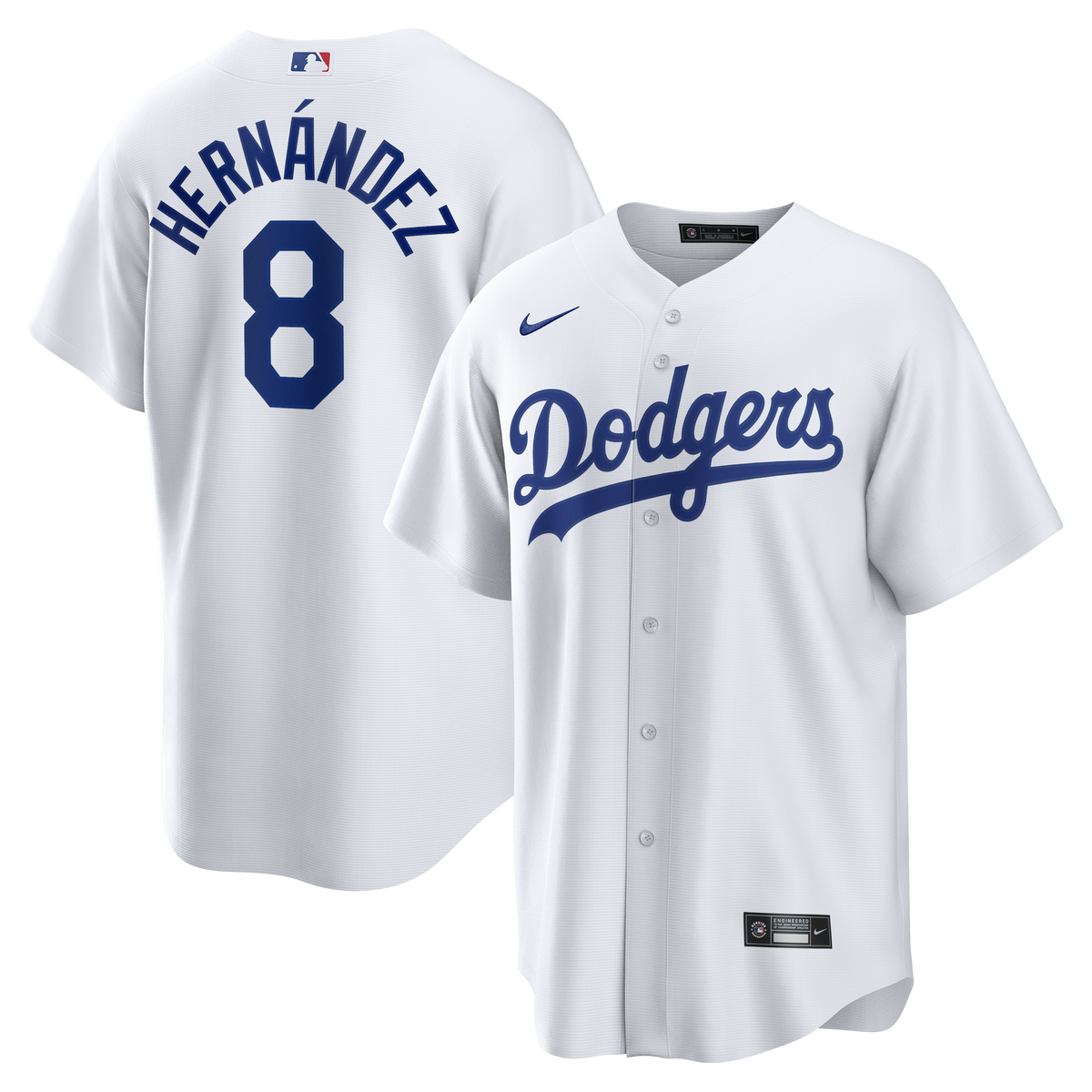 Men's Los Angeles Dodgers Enrique Hernández Nike White Home Replica Jersey