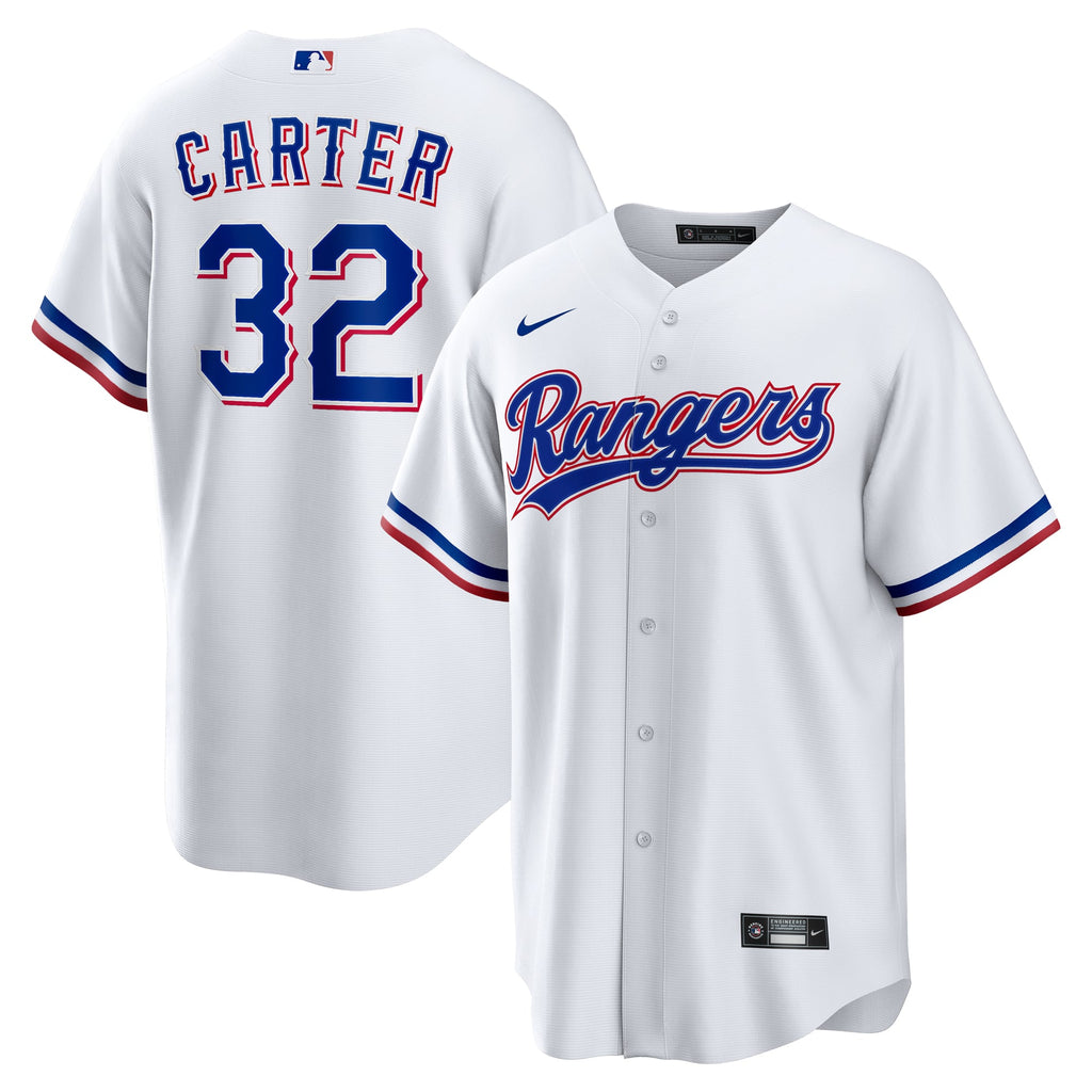 Men's Texas Rangers Evan Carter Nike White Home Replica Jersey - 2