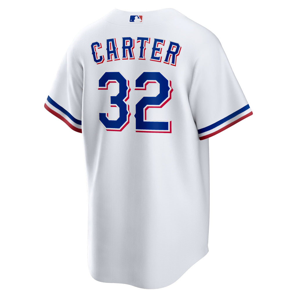 Men's Texas Rangers Evan Carter Nike White Home Replica Jersey - 4