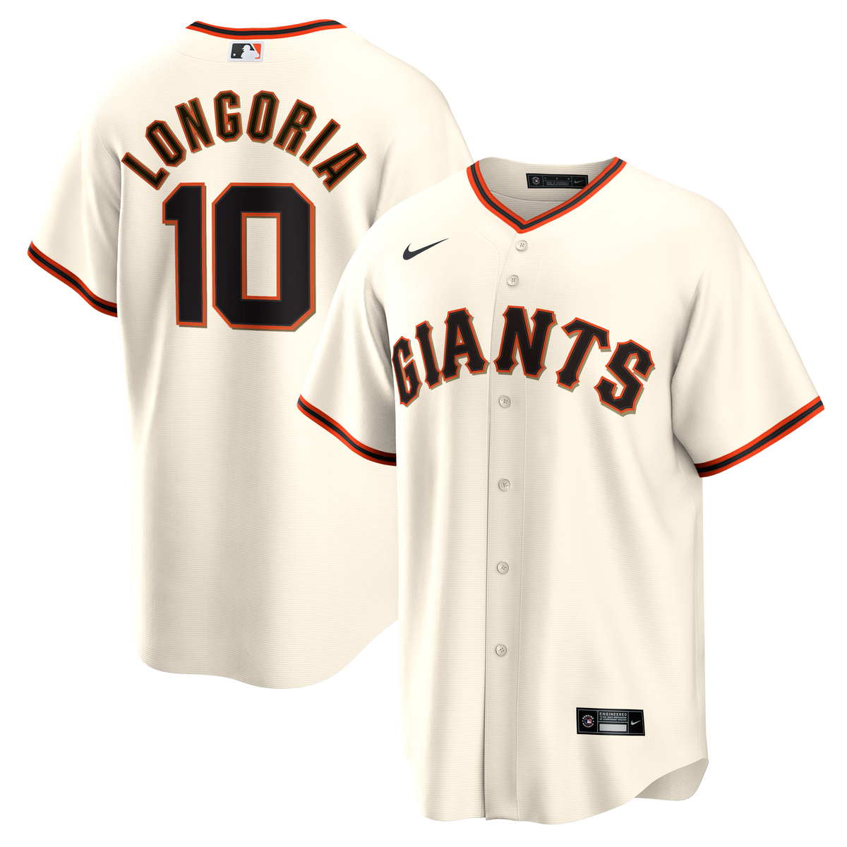 Men's San Francisco Giants Evan Longoria Nike Cream Home Retired Player Replica Jersey - 2