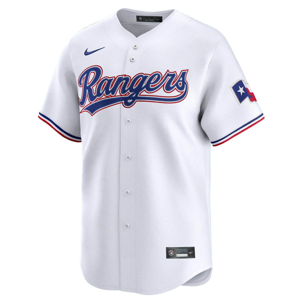 Men's Texas Rangers Ezequiel Duran Nike White Home Limited Player Jersey - 3
