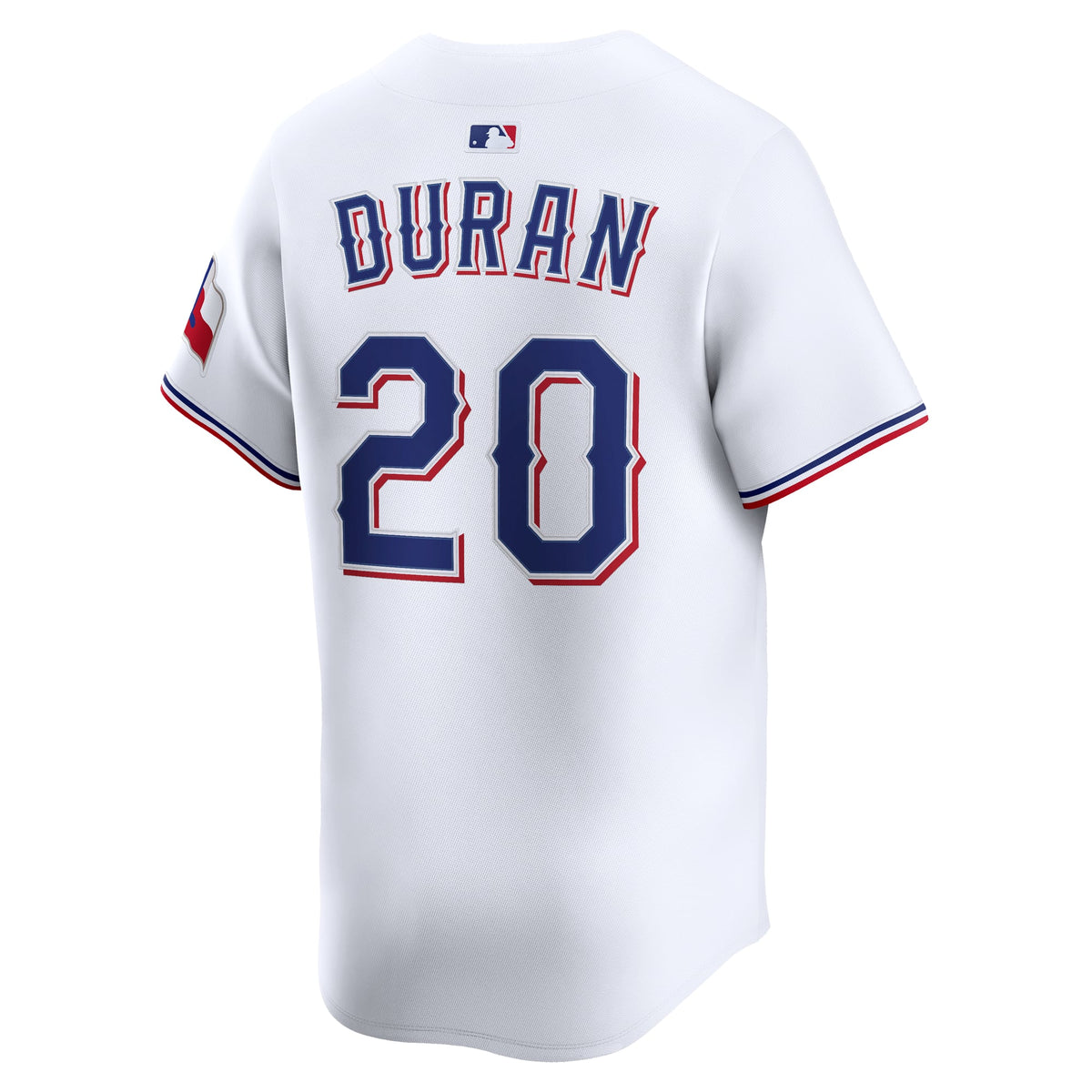 Men's Texas Rangers Ezequiel Duran Nike White Home Limited Player Jersey - 4