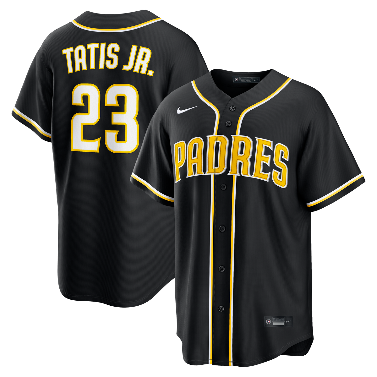 Men's San Diego Padres Fernando Tatis Jr. Nike Fashion Replica Black Out Jersey - 2