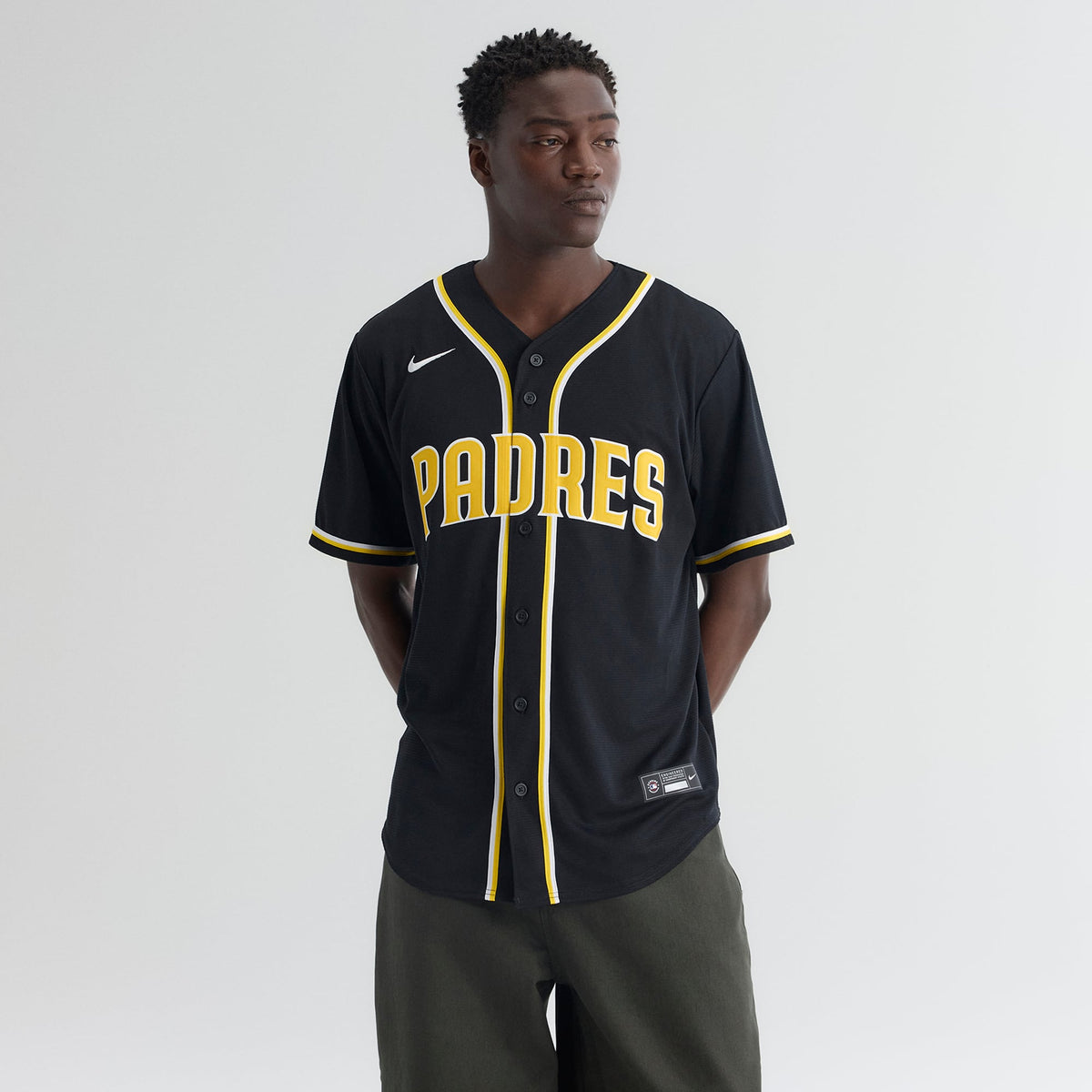 Men's San Diego Padres Fernando Tatis Jr. Nike Fashion Replica Black Out Jersey - 3