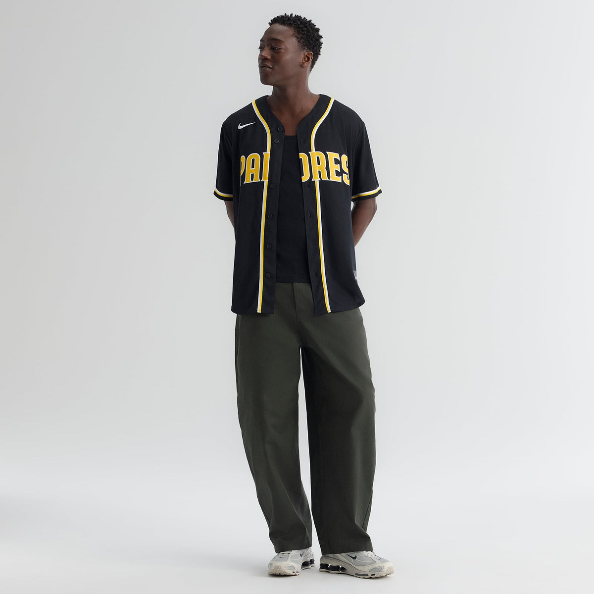 Men's San Diego Padres Fernando Tatis Jr. Nike Fashion Replica Black Out Jersey - 5