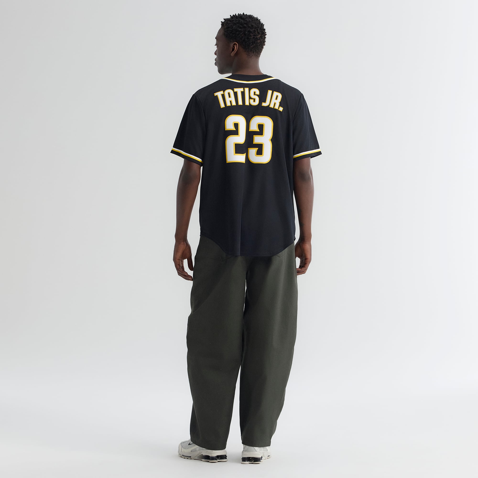 Men's San Diego Padres Fernando Tatis Jr. Nike Fashion Replica Black Out Jersey - 6