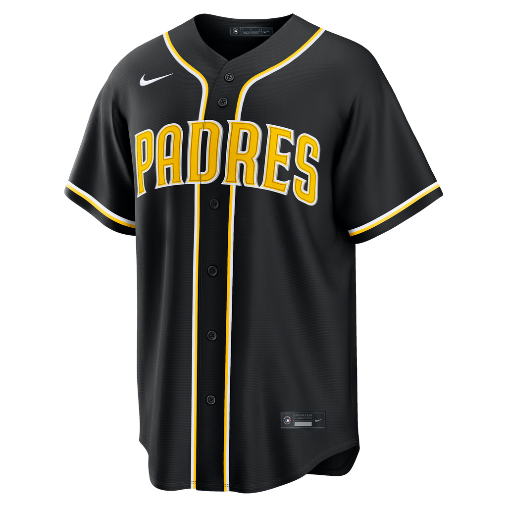 Men's San Diego Padres Fernando Tatis Jr. Nike Fashion Replica Black Out Jersey - 7