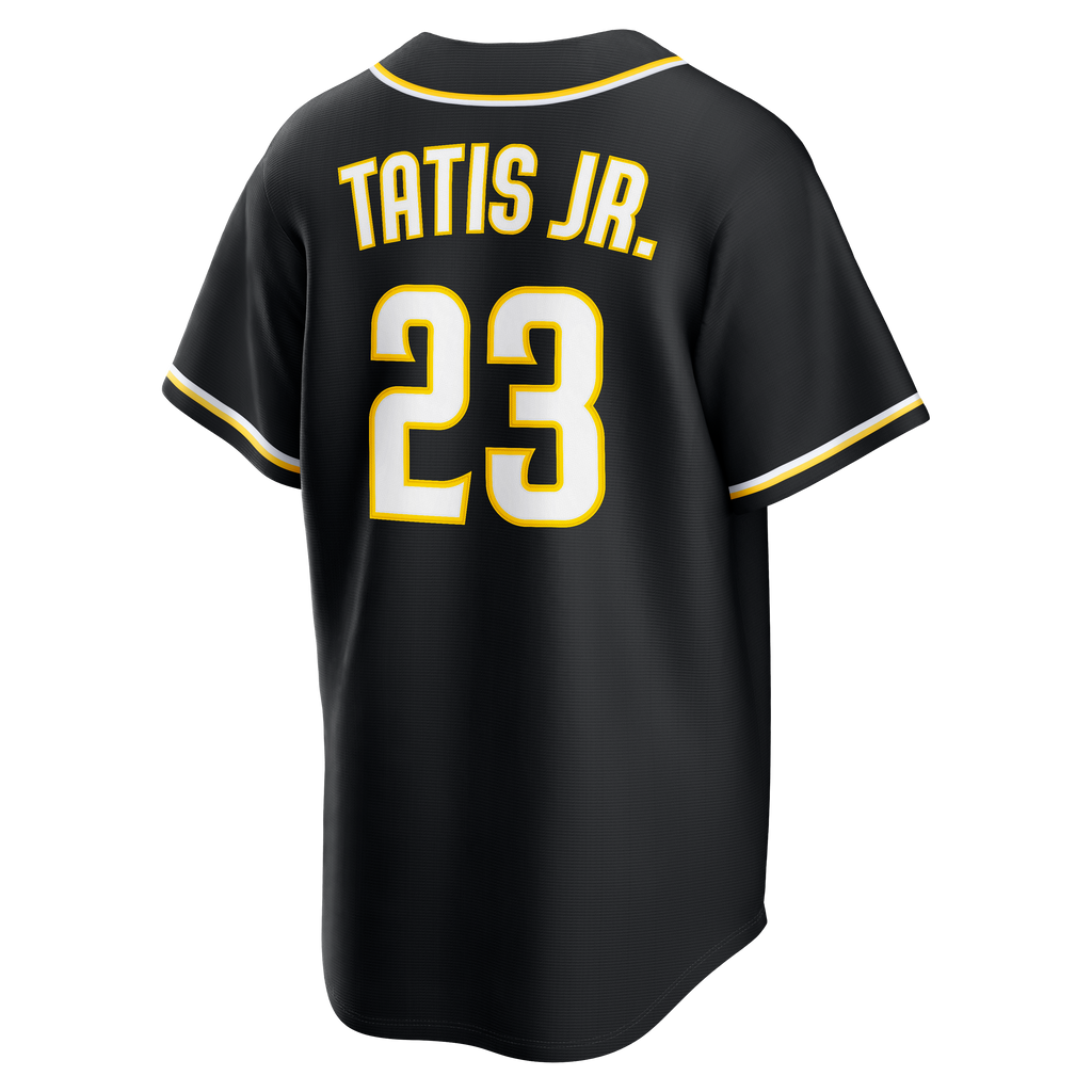 Men's San Diego Padres Fernando Tatis Jr. Nike Fashion Replica Black Out Jersey - 8
