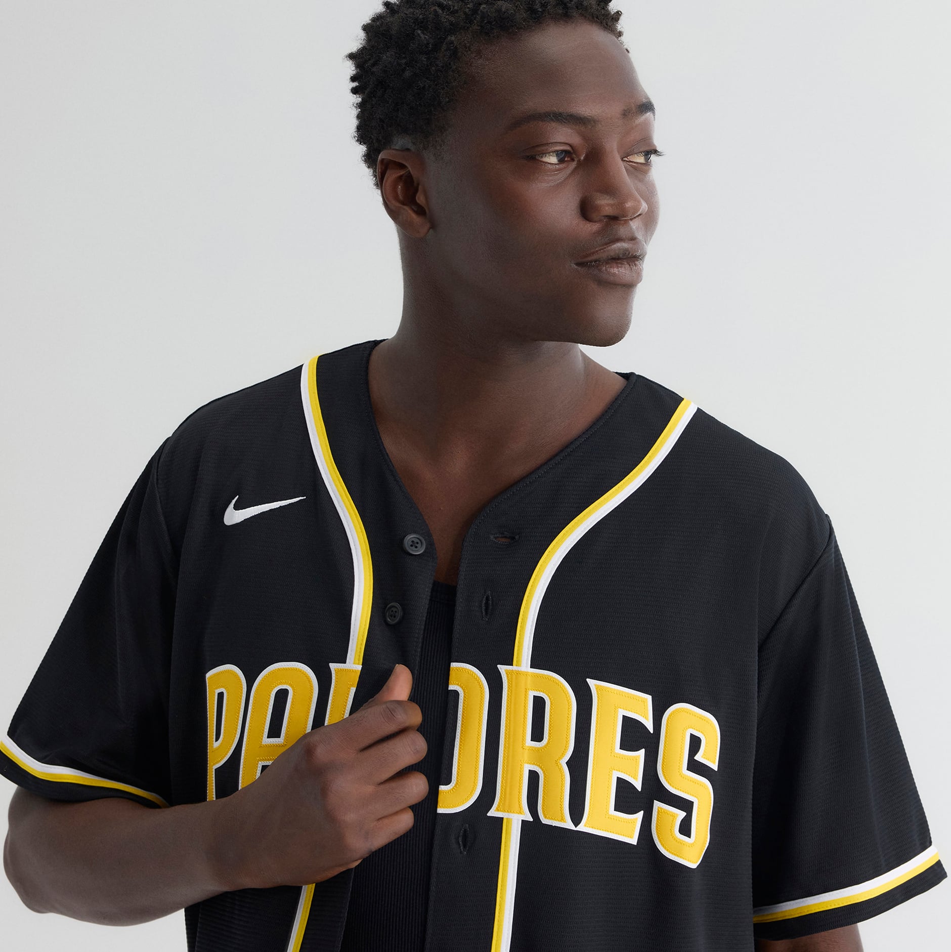 Men's San Diego Padres Fernando Tatis Jr. Nike Fashion Replica Black Out Jersey - 10