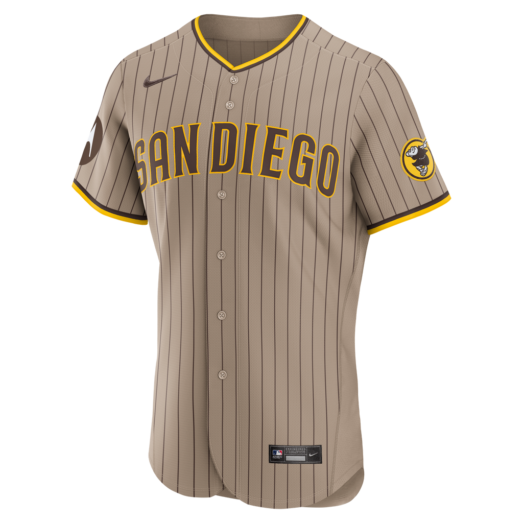 Men's San Diego Padres Fernando Tatis Jr. Nike Sand Alternate Authentic Sponsor Patch Jersey - 3