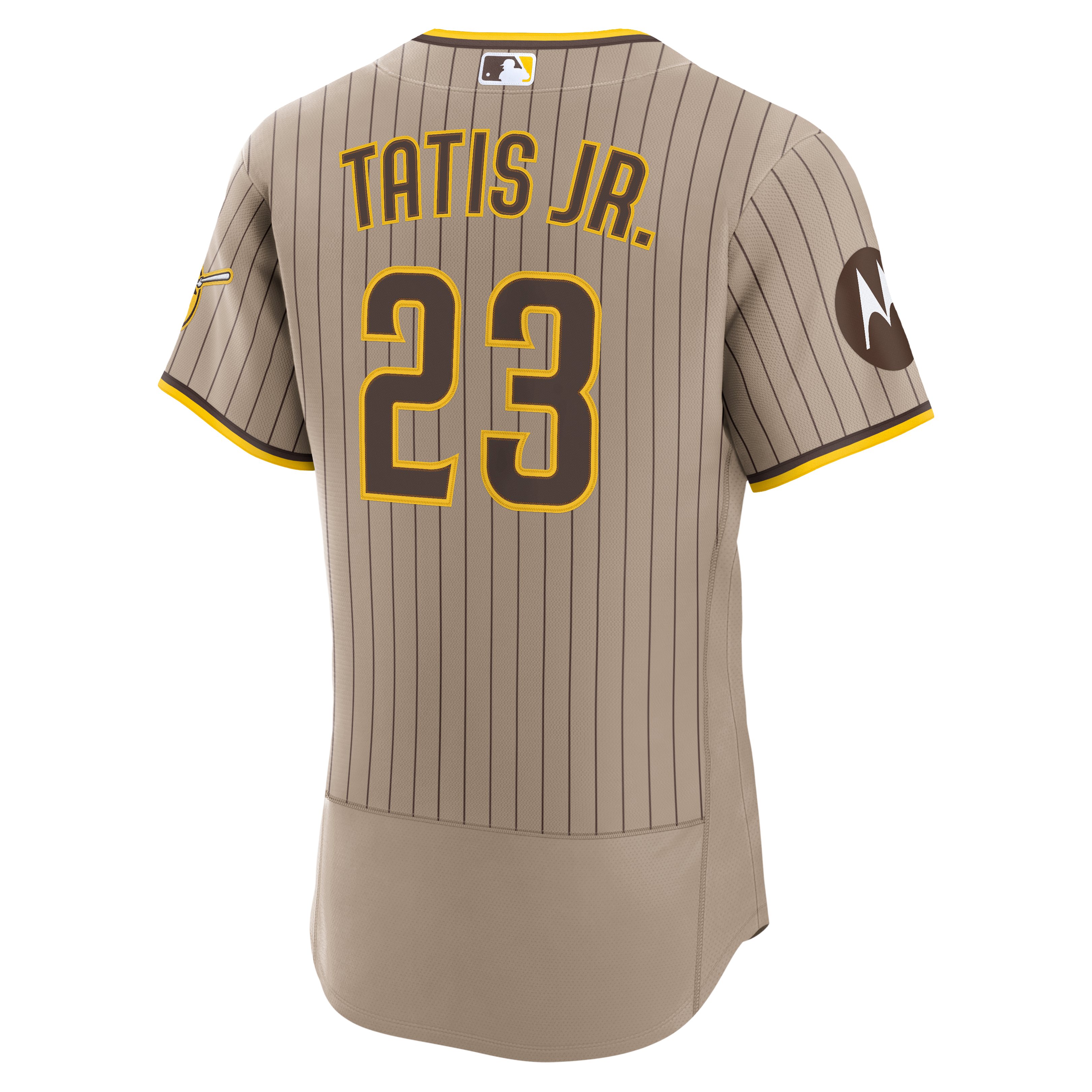 Men's San Diego Padres Fernando Tatis Jr. Nike Sand Alternate Authentic Sponsor Patch Jersey - 4