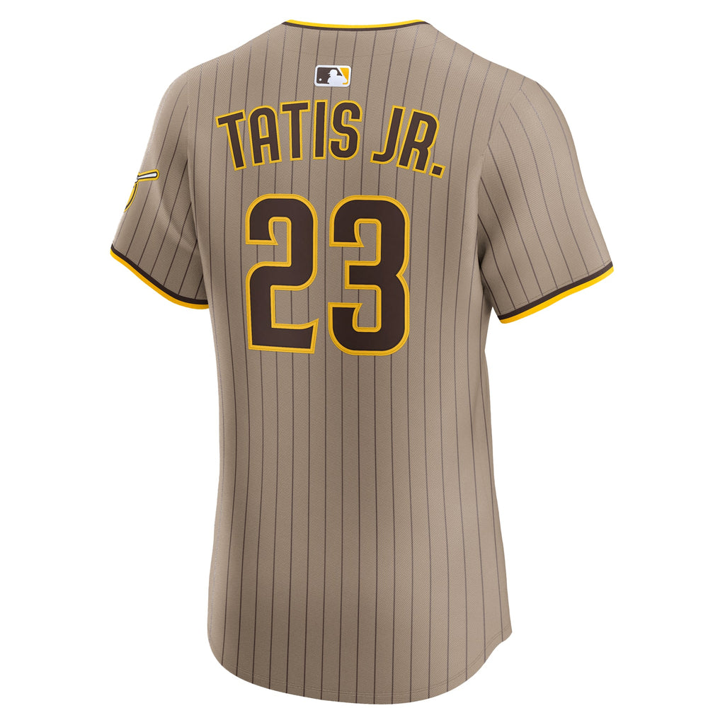 Men's San Diego Padres Fernando Tatis Jr. Nike Khaki Sand Elite Jersey - 4