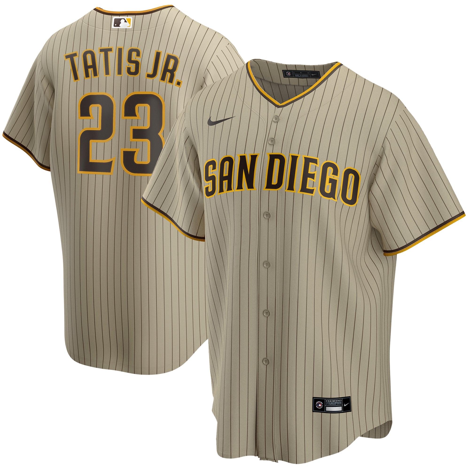 Men's San Diego Padres Fernando Tatis Jr. Nike Tan Alternate Replica Player Jersey - 2