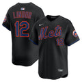 Men's New York Mets Francisco Lindor Nike Black Alternate Limited Jersey