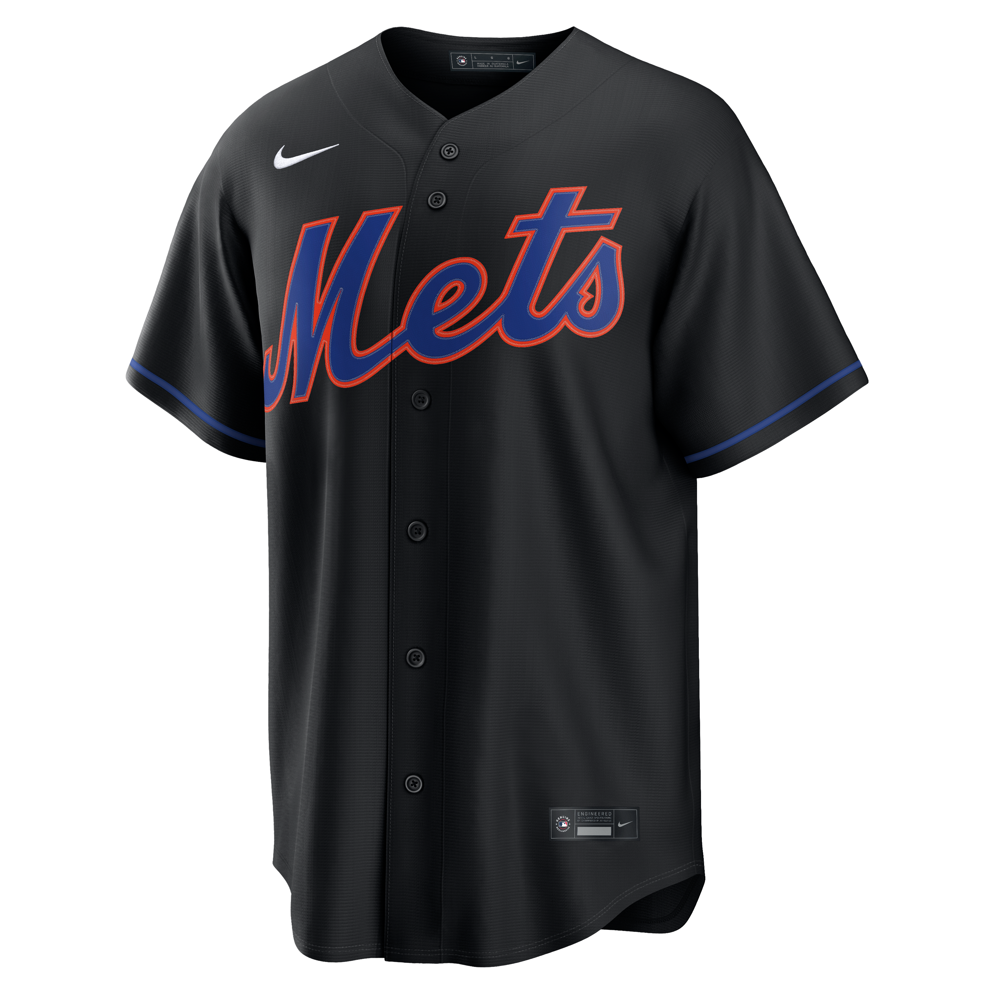 Men's New York Mets Francisco Lindor Nike Black Alternate Replica Jersey - 3