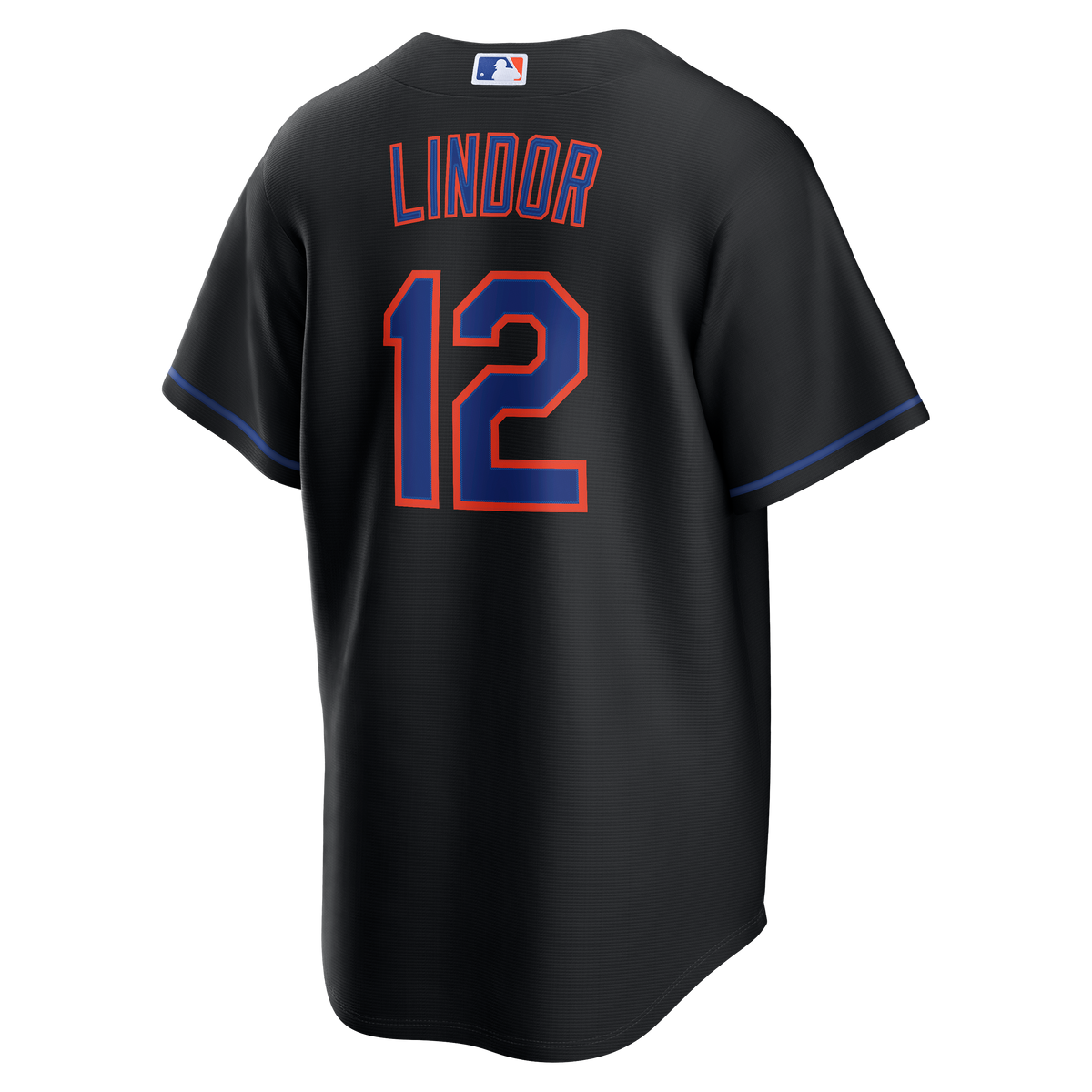 Men's New York Mets Francisco Lindor Nike Black Alternate Replica Jersey - 4