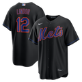 Men's New York Mets Francisco Lindor Nike Black Alternate Replica Jersey