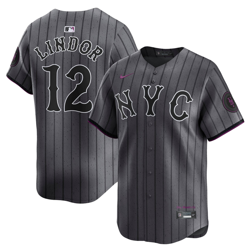 Men's New York Mets Francisco Lindor Nike Gray City Connect Limited Player Jersey - 2