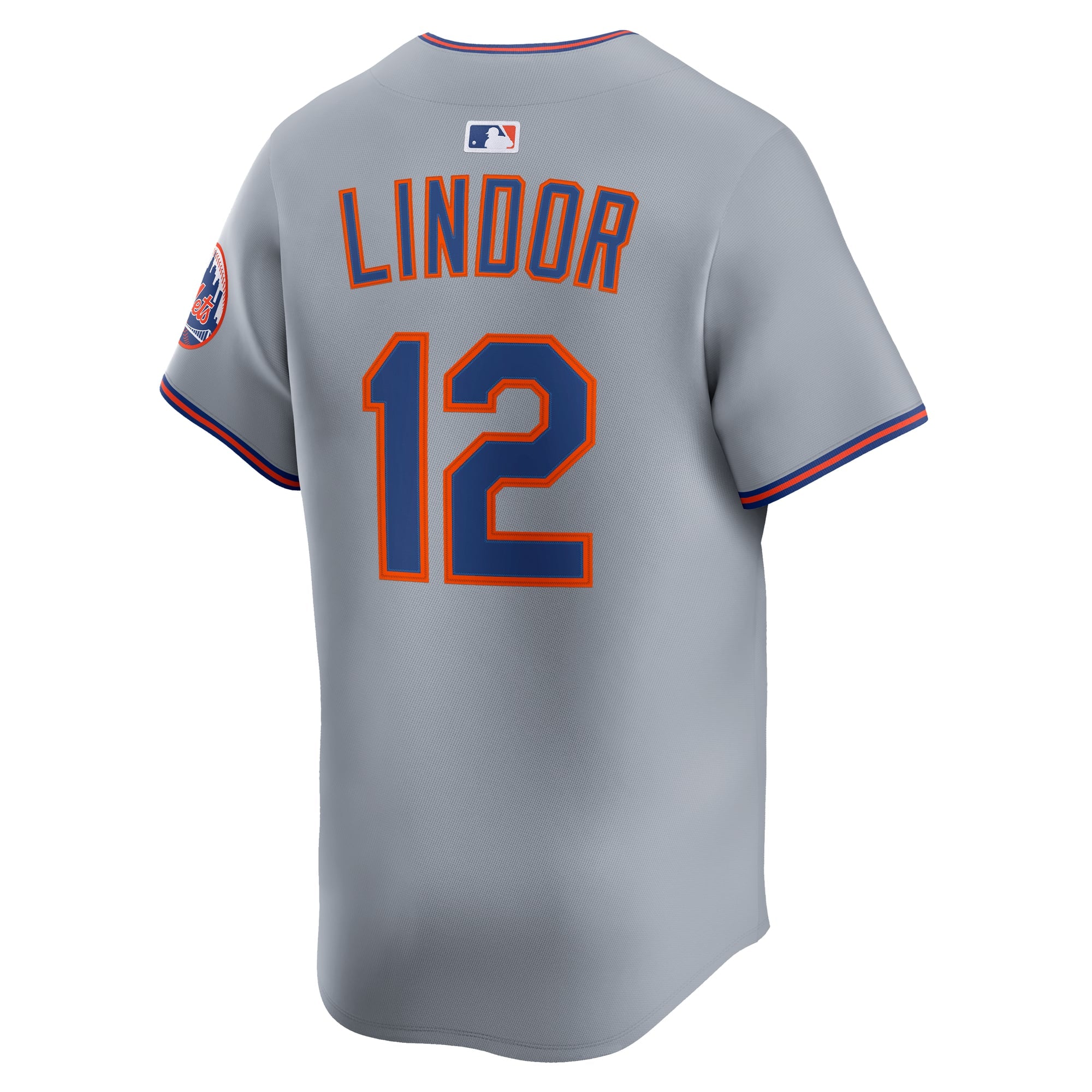 Men's New York Mets Francisco Lindor Nike Gray Road Limited Player Jersey - 4