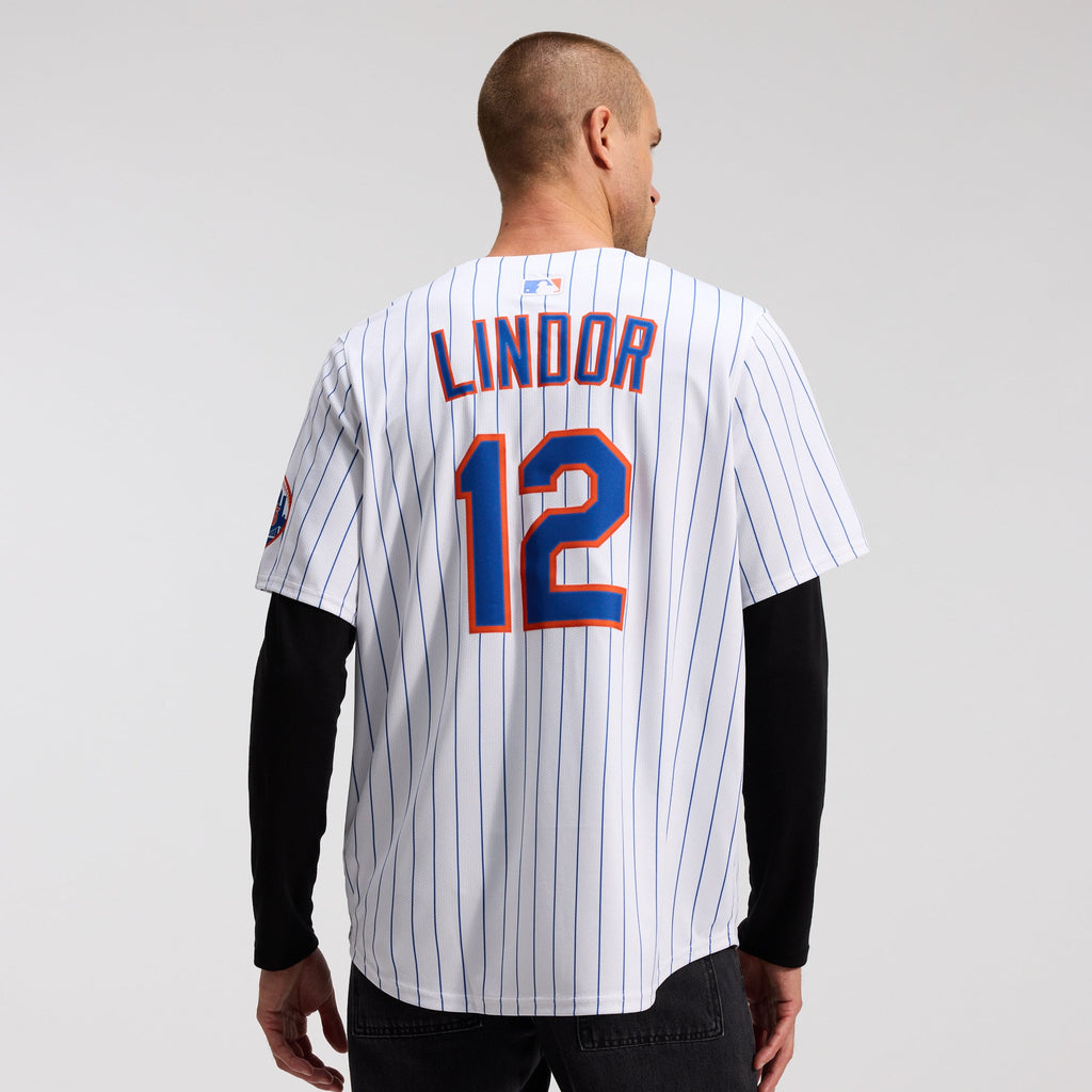 Men's New York Mets Francisco Lindor Nike White Home Limited Jersey - 4