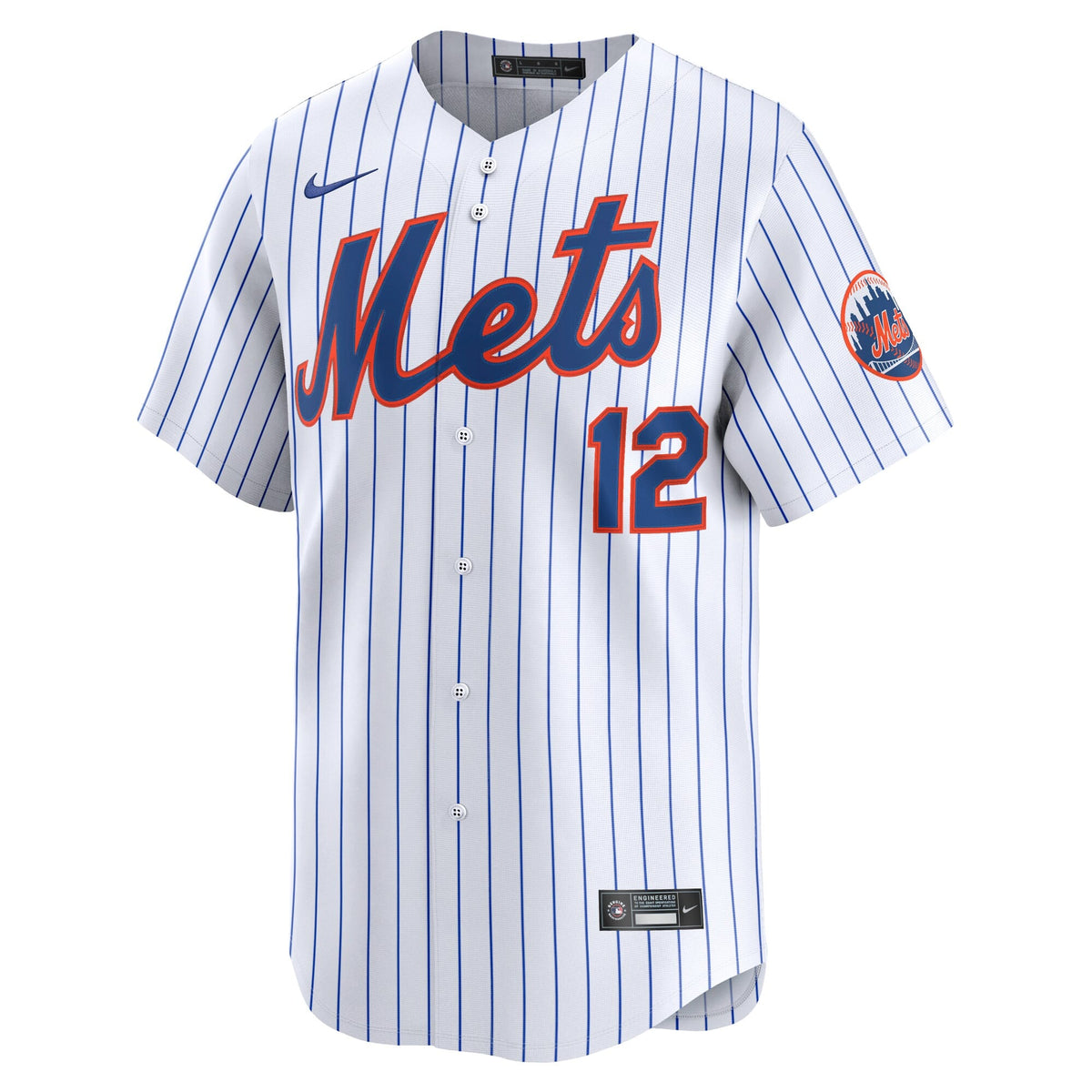 Men's New York Mets Francisco Lindor Nike White Home Limited Jersey - 7