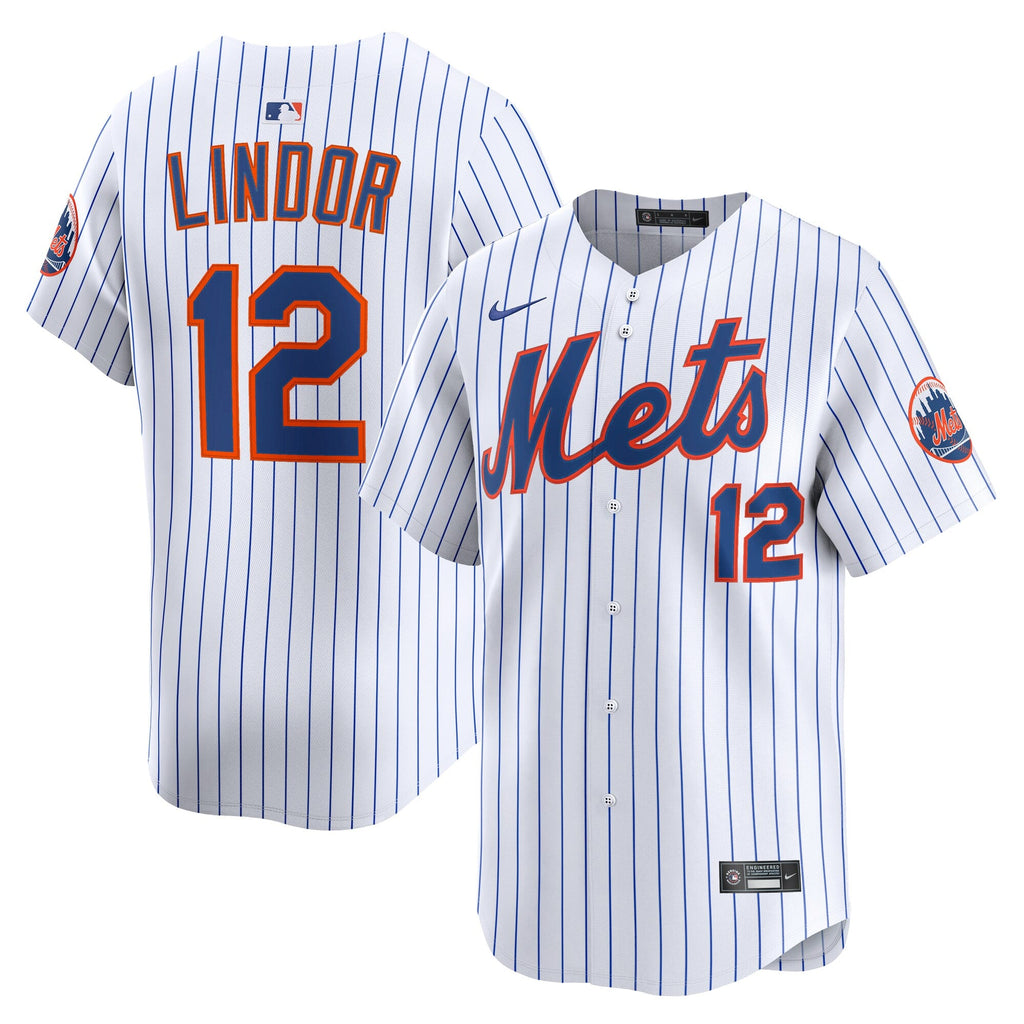 Men's New York Mets Francisco Lindor Nike White Home Limited Jersey