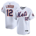 Men's New York Mets Francisco Lindor Nike White Home Limited Jersey