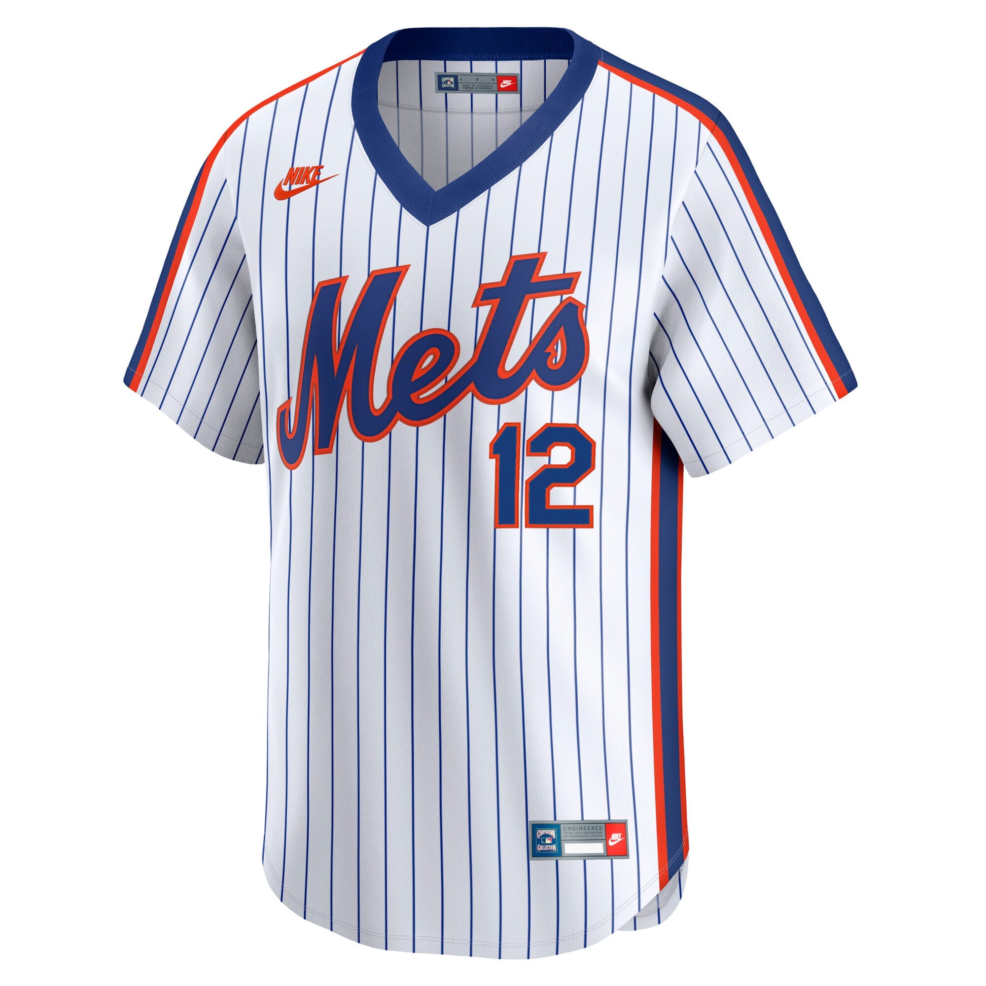 Men's New York Mets Francisco Lindor Nike White Throwback Cooperstown Collection Limited Jersey - 3