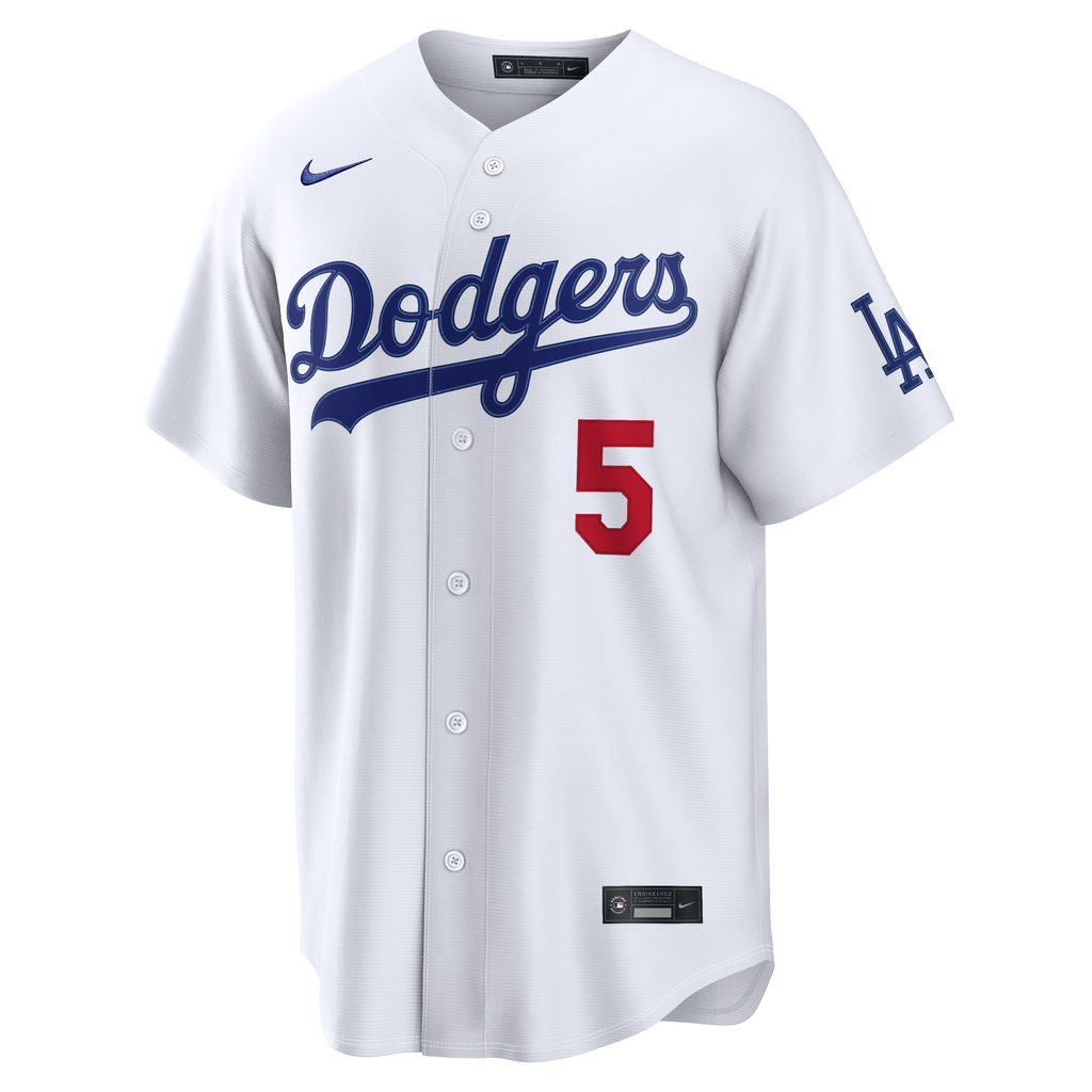 Men's Los Angeles Dodgers Freddie Freeman Nike White Home Stadium Jersey - 3