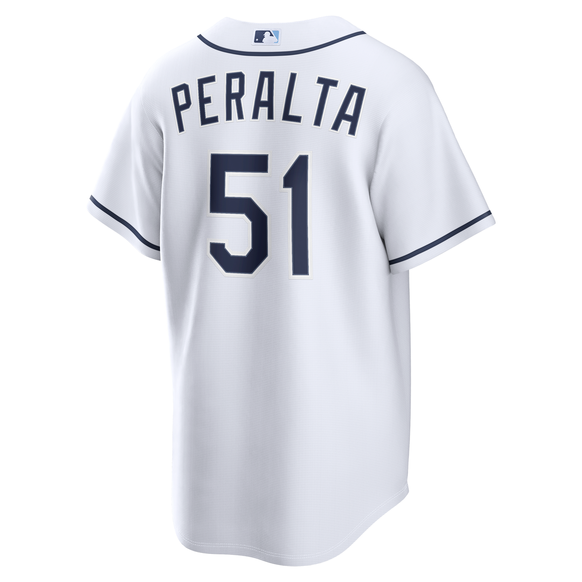 Men's Tampa Bay Rays Freddy Peralta Nike White Home Replica Jersey - 4