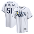 Men's Tampa Bay Rays Freddy Peralta Nike White Home Replica Jersey