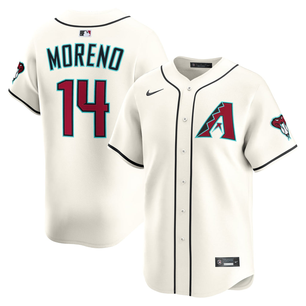 Men's Arizona Diamondbacks Gabriel Moreno Nike Cream Home Limited Player Jersey - 2