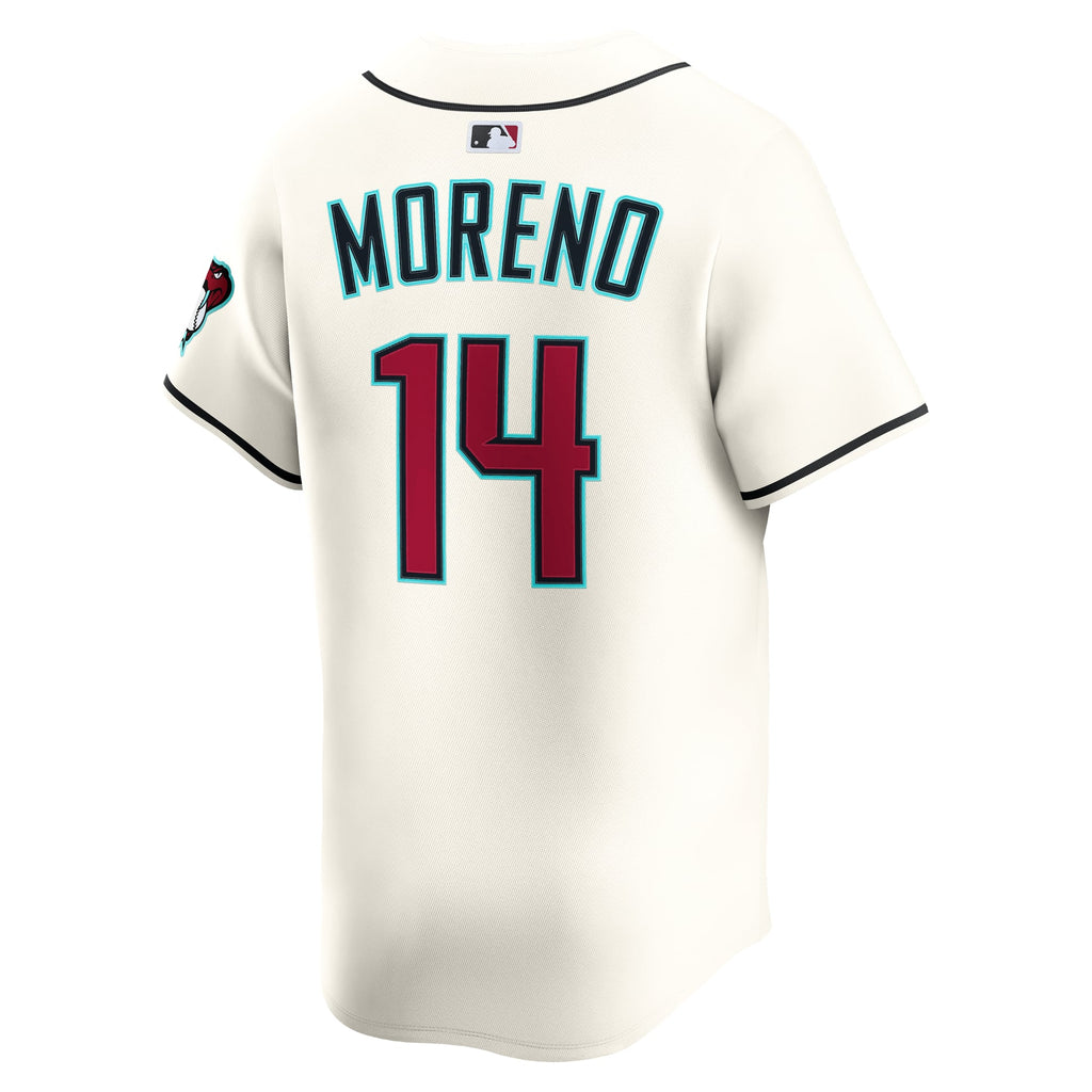 Men's Arizona Diamondbacks Gabriel Moreno Nike Cream Home Limited Player Jersey - 4