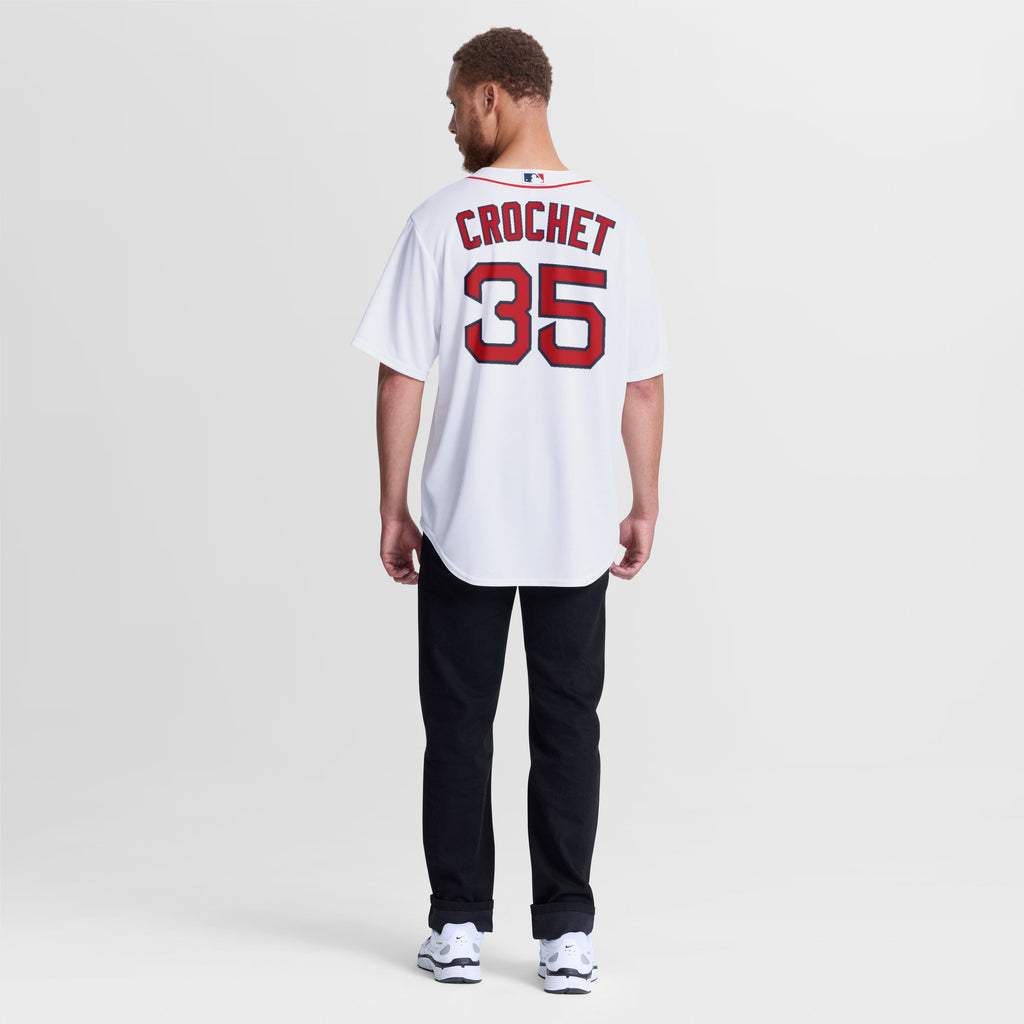 Men's Boston Red Sox Garrett Crochet Nike White Home Replica Jersey - 6