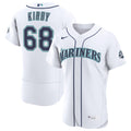 Men's Seattle Mariners George Kirby Nike White Home 50th Season Authentic Jersey