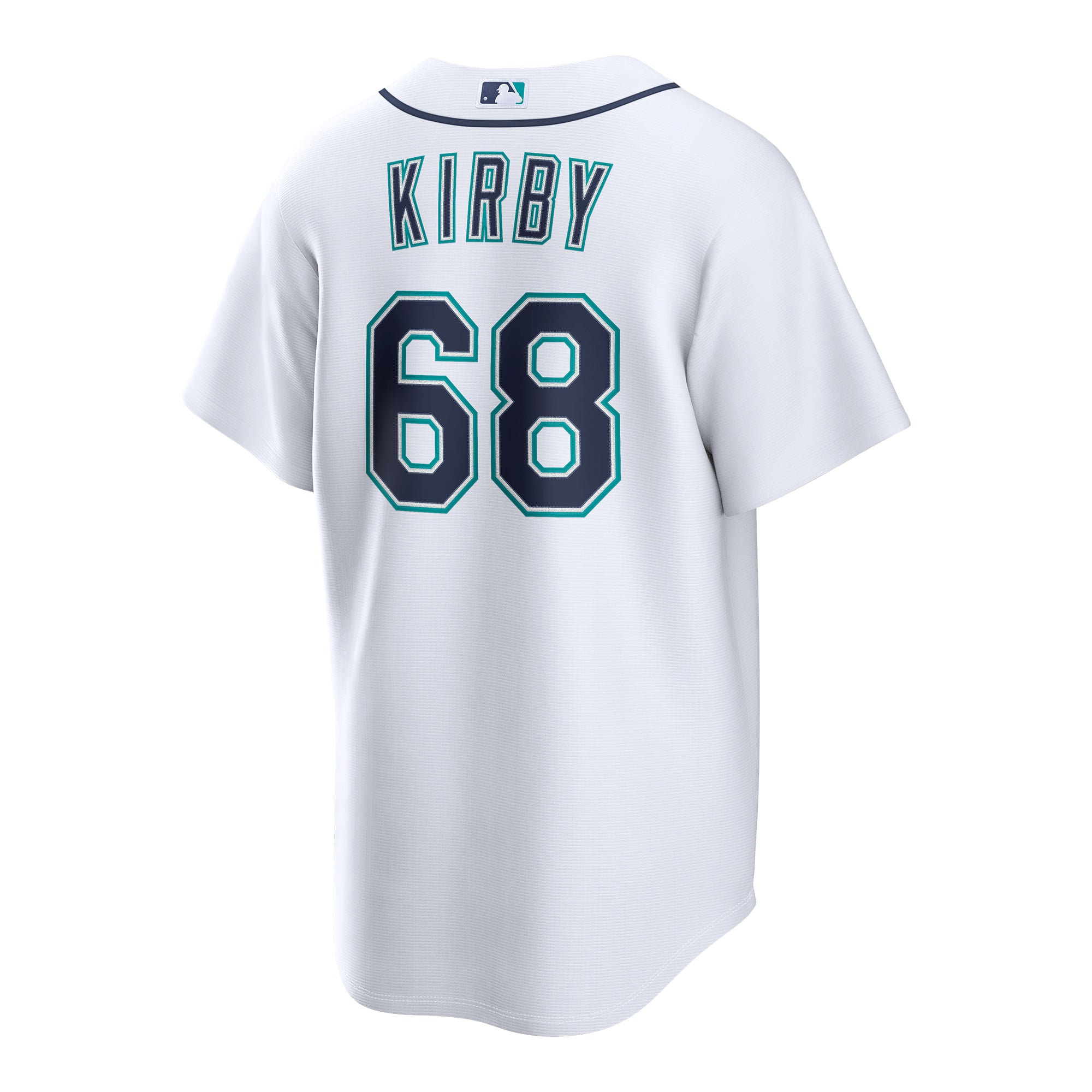 Men's Seattle Mariners George Kirby Nike White Home Replica Jersey - 4