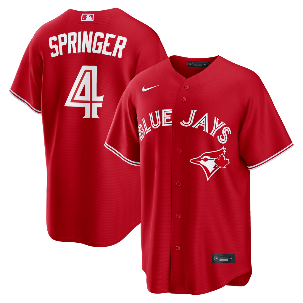 Men's Toronto Blue Jays George Springer Nike Red Canada Day Replica Jersey - 2