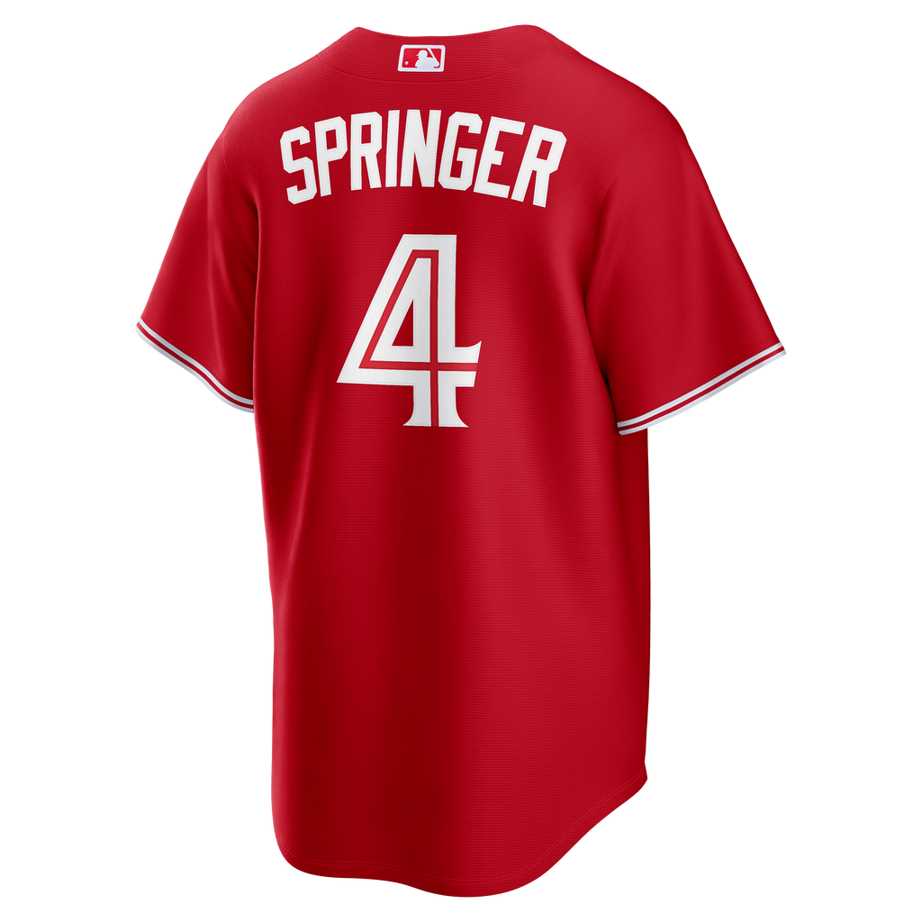 Men's Toronto Blue Jays George Springer Nike Red Canada Day Replica Jersey - 4