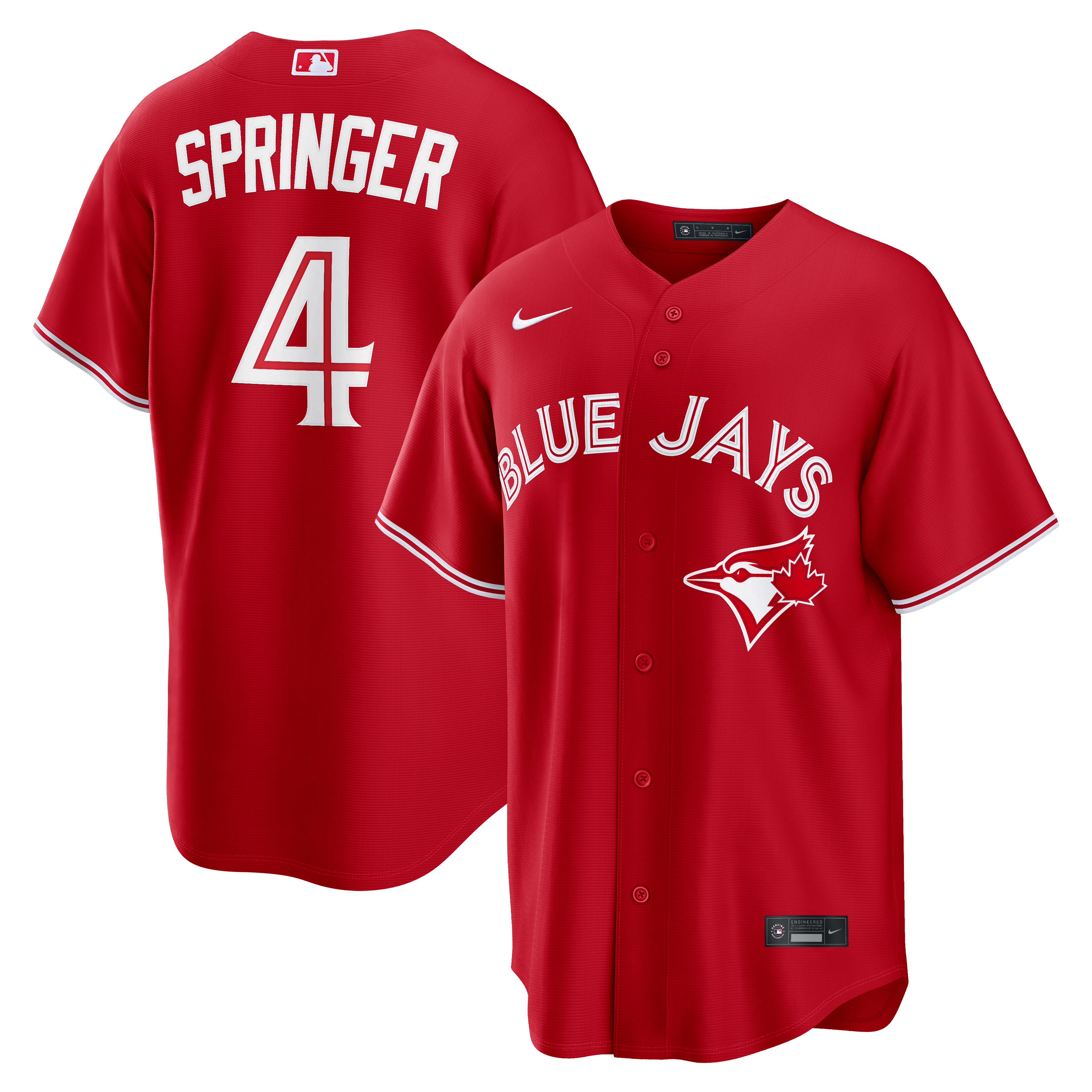 Men's Toronto Blue Jays George Springer Nike Red Canada Day Replica Jersey