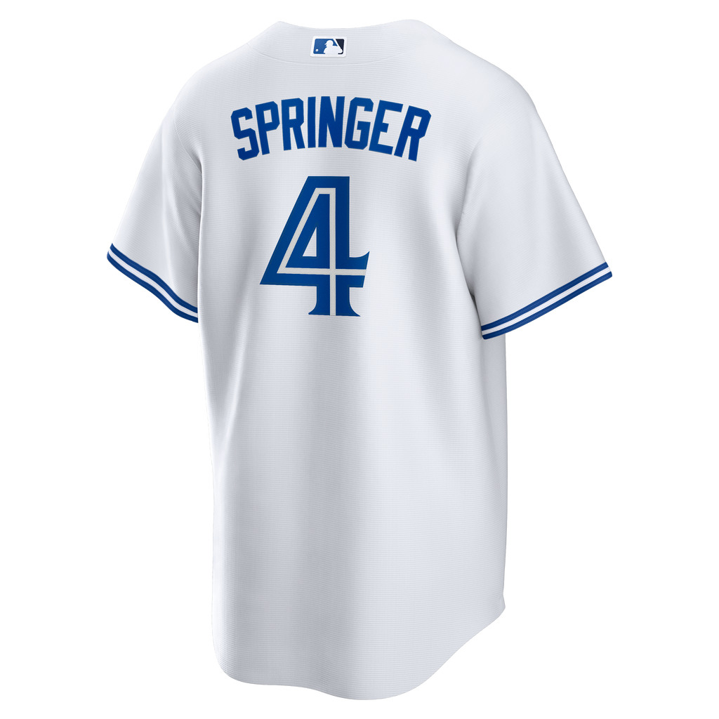 Men's Toronto Blue Jays George Springer Nike White Home Replica Jersey - 4