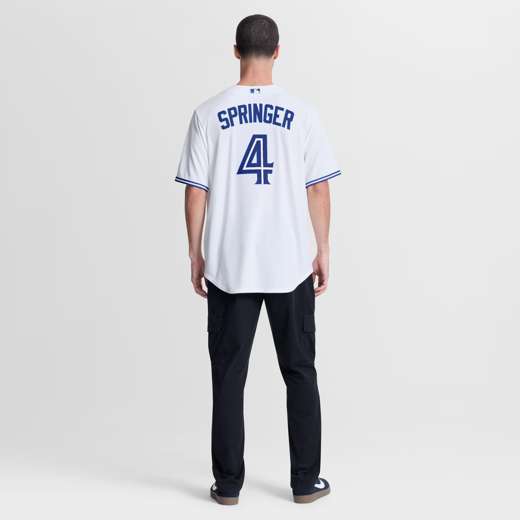 Men's Toronto Blue Jays George Springer Nike White Home Replica Jersey - 6