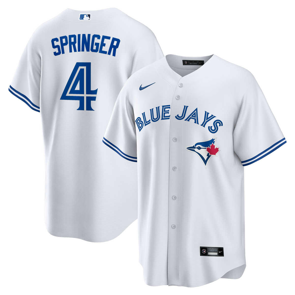 Men's Toronto Blue Jays George Springer Nike White Home Replica Jersey