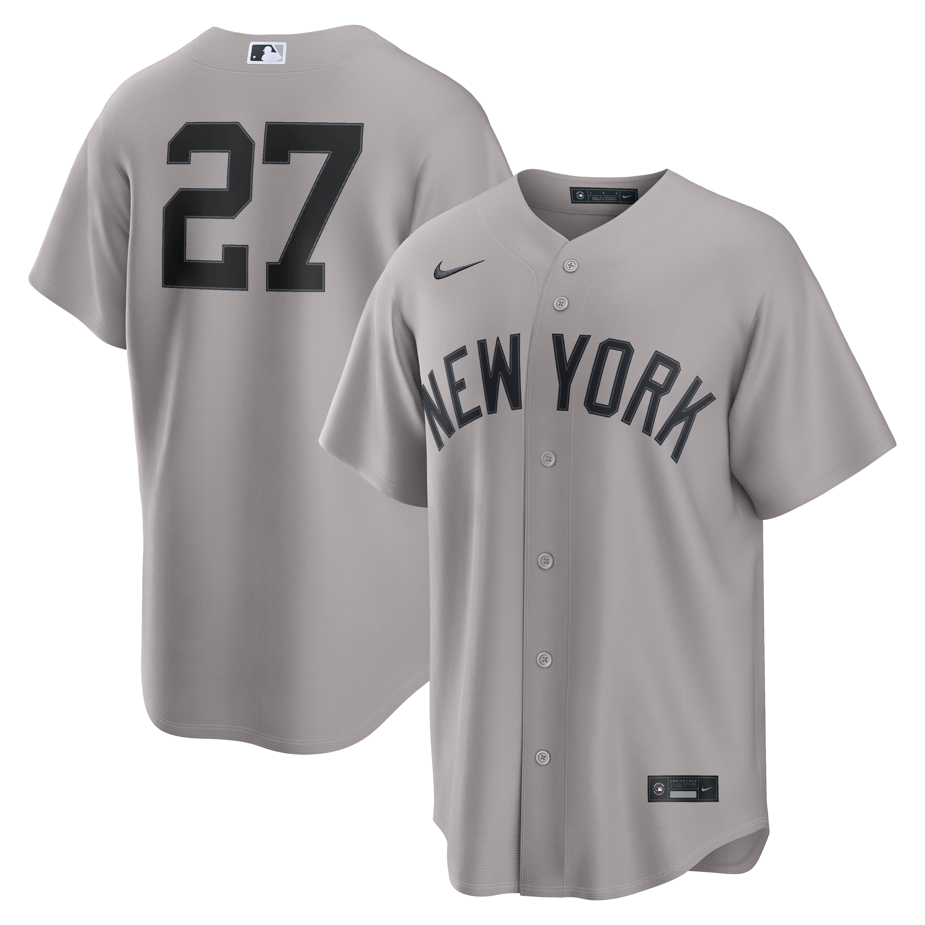 Men's New York Yankees Giancarlo Stanton Nike Gray Road Replica Jersey - 2